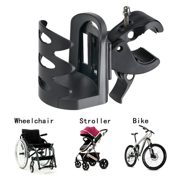 Coffee Cup Holder with Hook 2PCS Multifunctional Universal Baby Stroller Cup Holder Suitable for Baby Buggy and Bike Adjustable Bottle Organizer for Stroller